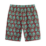 Bloody Zombie Pattern Print Cotton Shorts