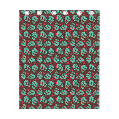 Bloody Zombie Pattern Print Curtain