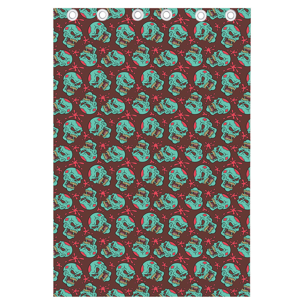 Bloody Zombie Pattern Print Curtain