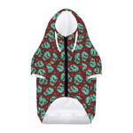 Bloody Zombie Pattern Print Dog Zip Up Hoodie
