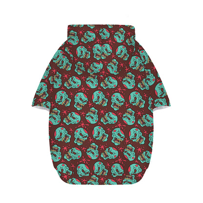 Bloody Zombie Pattern Print Dog Zip Up Hoodie