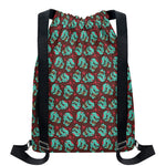 Bloody Zombie Pattern Print Drawstring Backpack