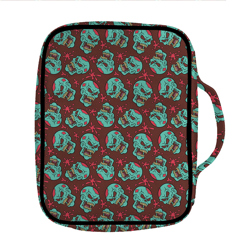 Bloody Zombie Pattern Print Front Pocket Bible Bag