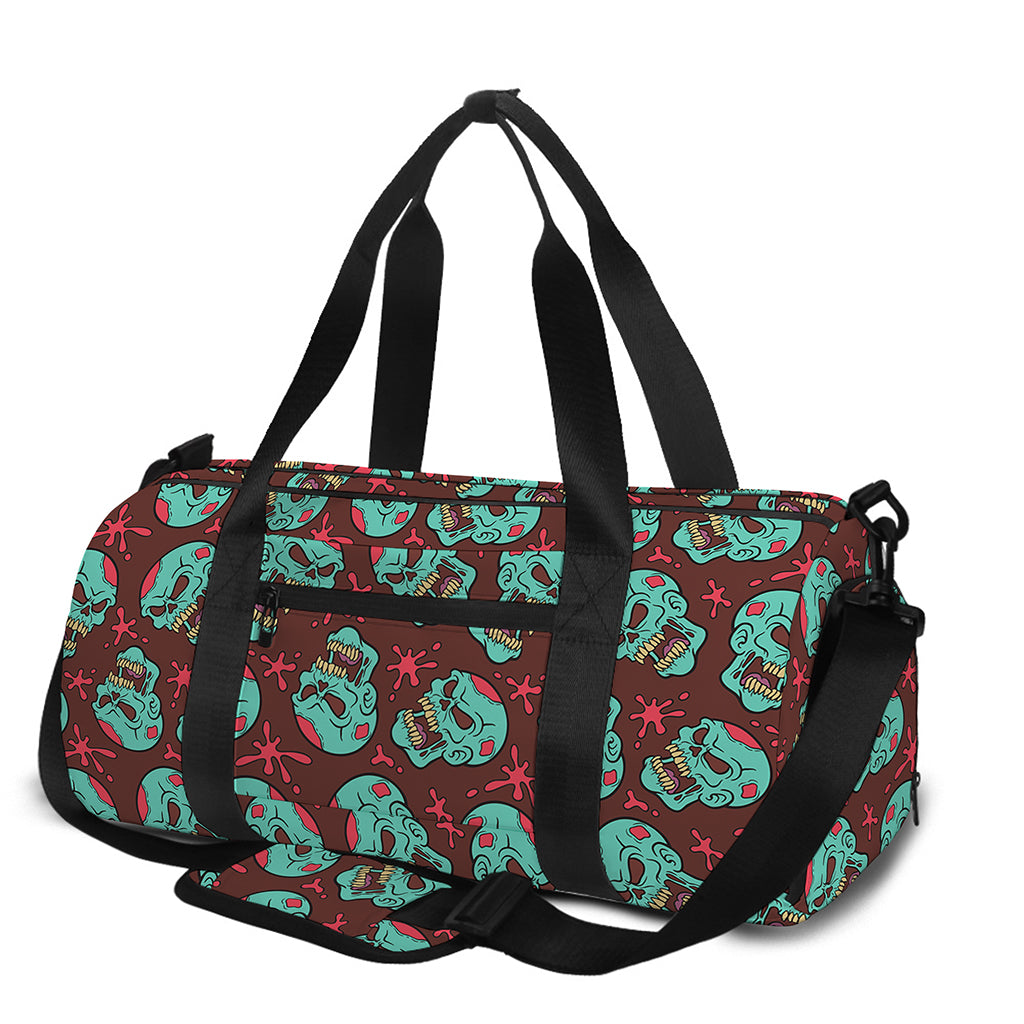 Bloody Zombie Pattern Print Gym Bag