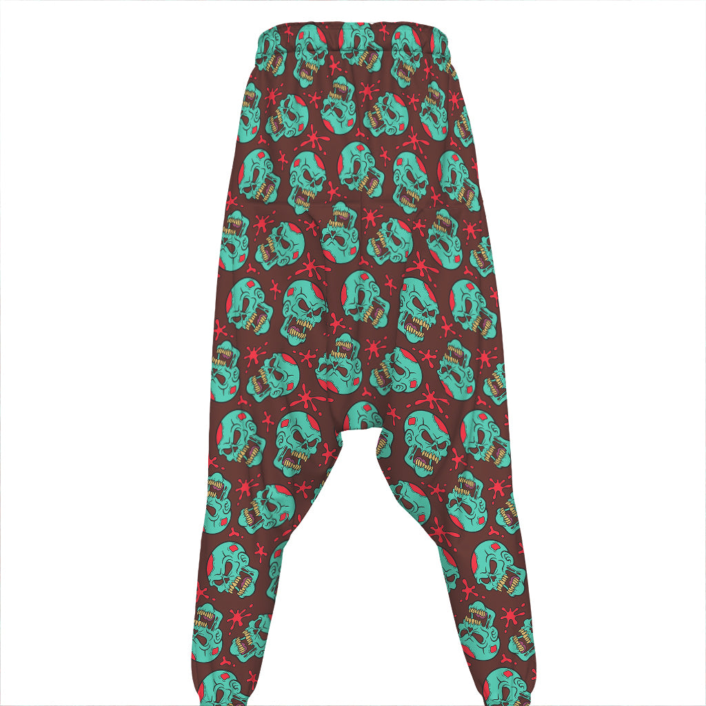 Bloody Zombie Pattern Print Hammer Pants