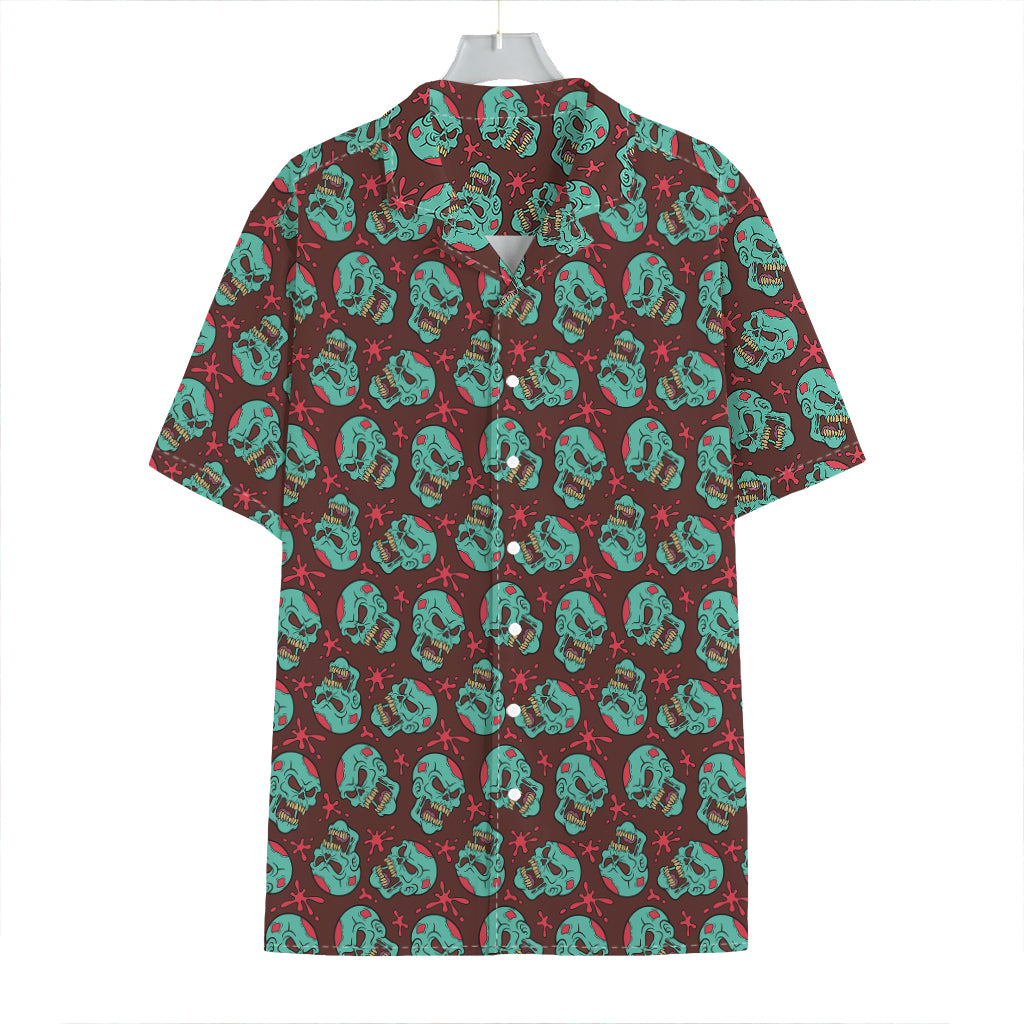 Bloody Zombie Pattern Print Hawaiian Shirt