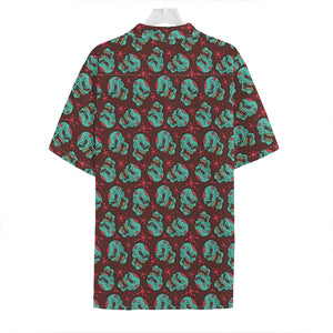 Bloody Zombie Pattern Print Hawaiian Shirt