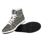 Bloody Zombie Pattern Print High Top Leather Sneakers