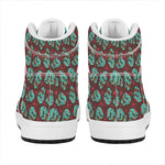 Bloody Zombie Pattern Print High Top Leather Sneakers