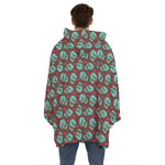 Bloody Zombie Pattern Print Hoodie Blanket