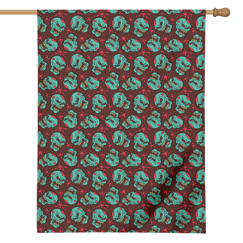 Bloody Zombie Pattern Print House Flag