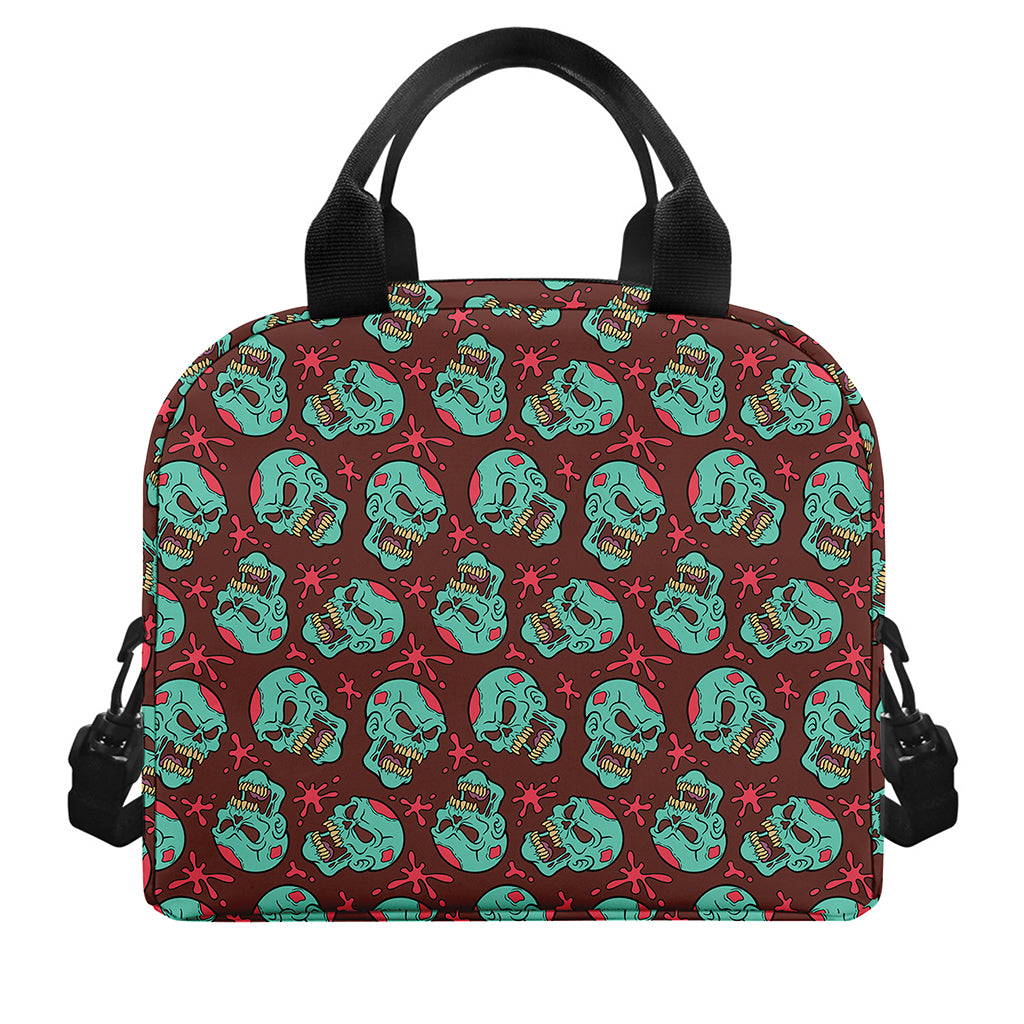 Bloody Zombie Pattern Print Insulated Lunch Bag