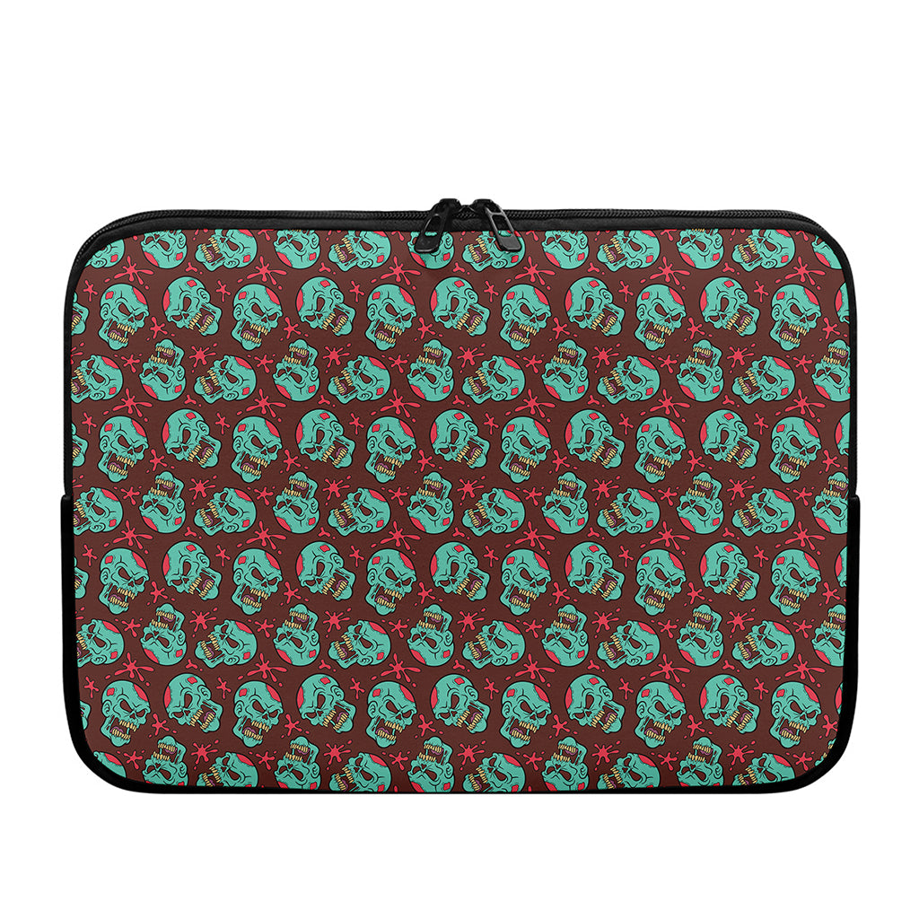 Bloody Zombie Pattern Print Laptop Sleeve
