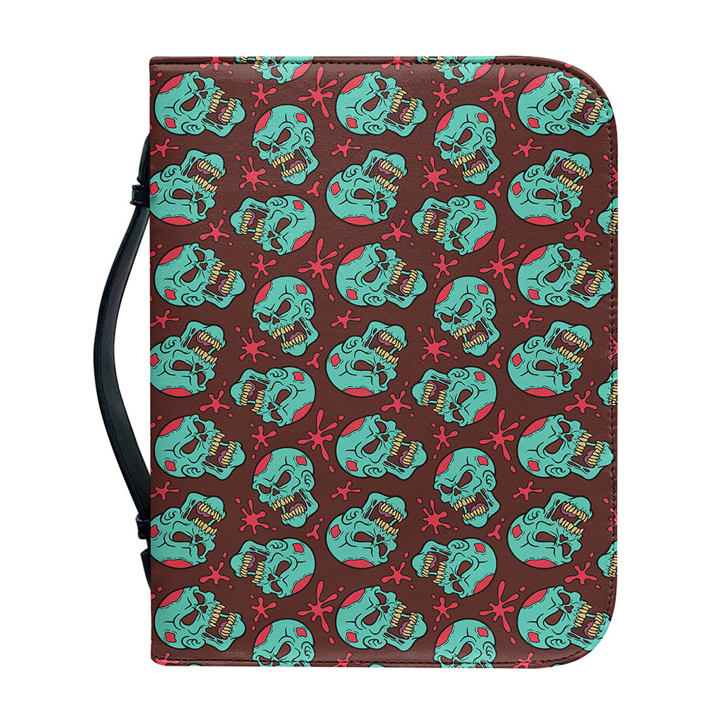 Bloody Zombie Pattern Print Leather Bible Cover