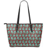 Bloody Zombie Pattern Print Leather Tote Bag