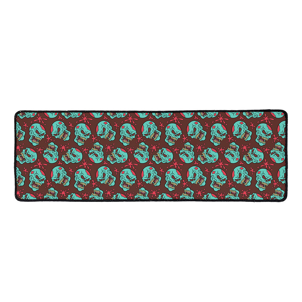 Bloody Zombie Pattern Print Long Kitchen Mat