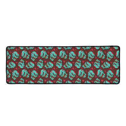 Bloody Zombie Pattern Print Long Kitchen Mat