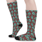 Bloody Zombie Pattern Print Long Socks