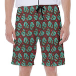 Bloody Zombie Pattern Print Men's Beach Shorts