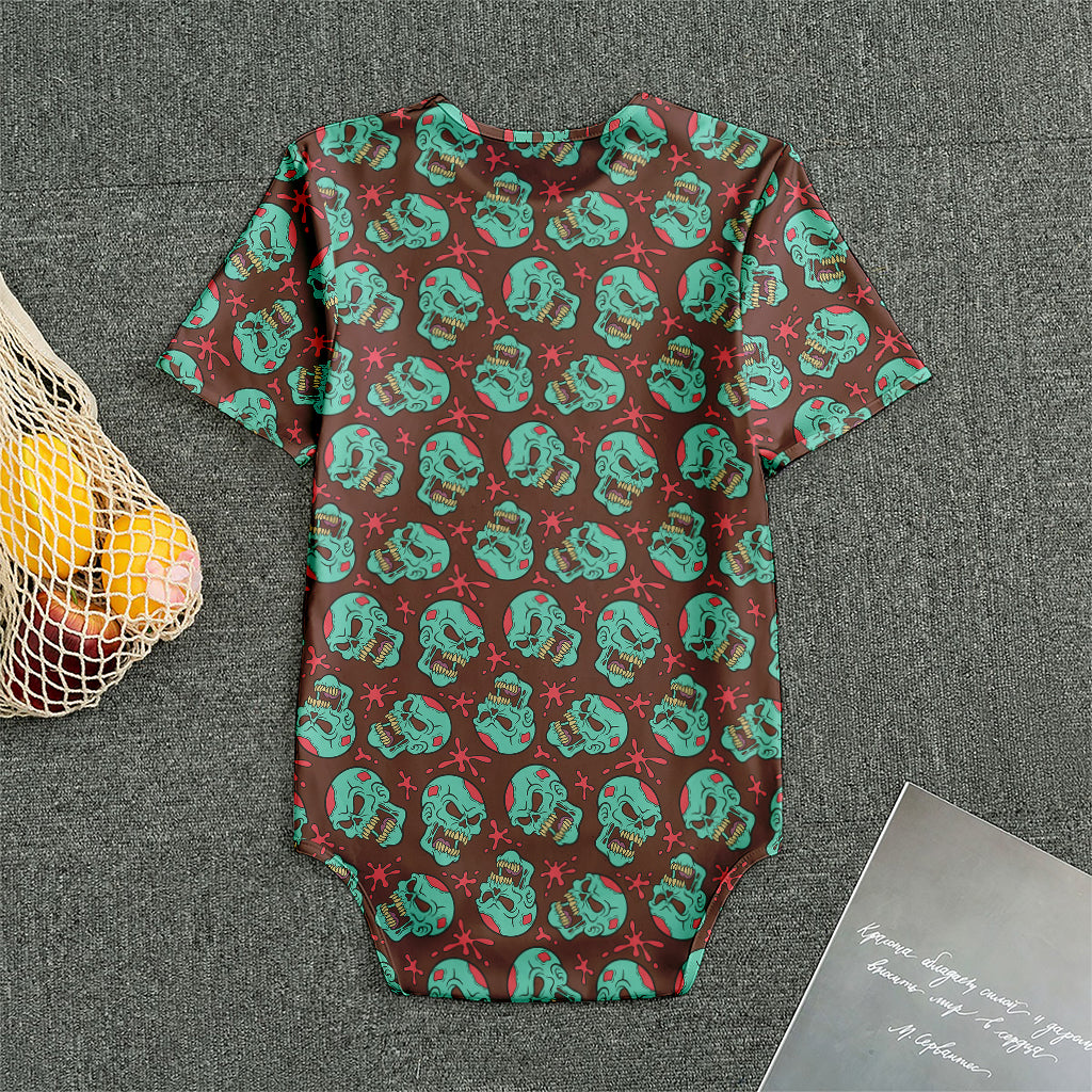 Bloody Zombie Pattern Print Men's Bodysuit