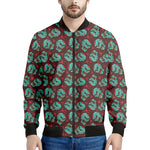 Bloody Zombie Pattern Print Men's Bomber Jacket