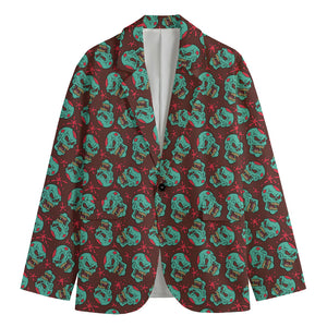 Bloody Zombie Pattern Print Men's Cotton Blazer