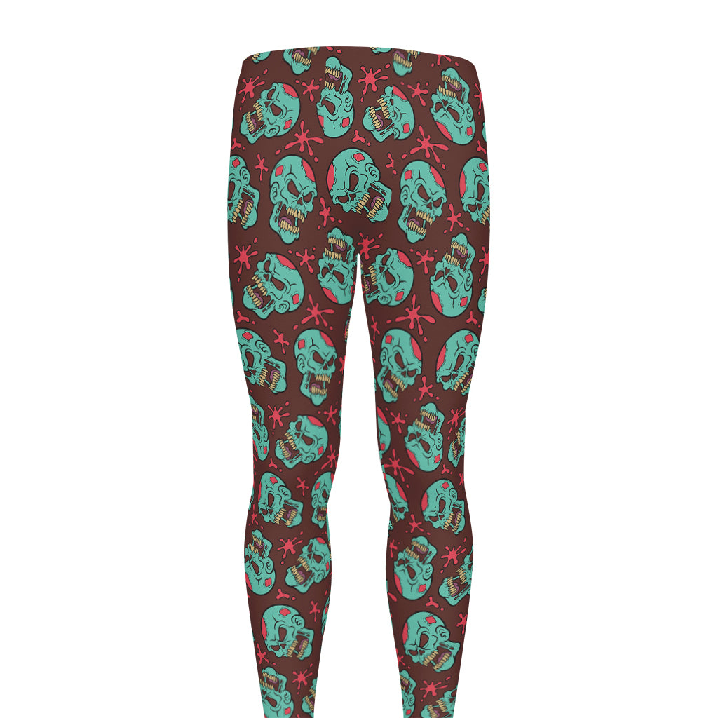 Bloody Zombie Pattern Print Men's leggings