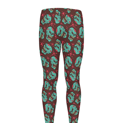 Bloody Zombie Pattern Print Men's leggings
