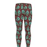 Bloody Zombie Pattern Print Men's leggings