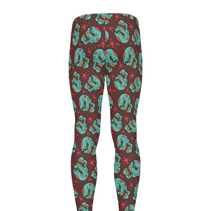Bloody Zombie Pattern Print Men's leggings