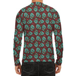 Bloody Zombie Pattern Print Men's Long Sleeve Rash Guard
