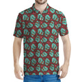 Bloody Zombie Pattern Print Men's Polo Shirt