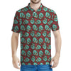 Bloody Zombie Pattern Print Men's Polo Shirt