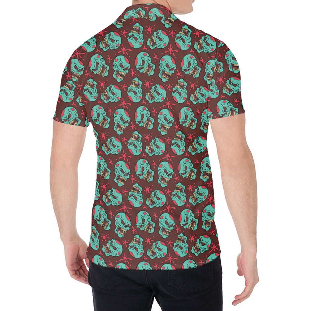 Bloody Zombie Pattern Print Men's Shirt