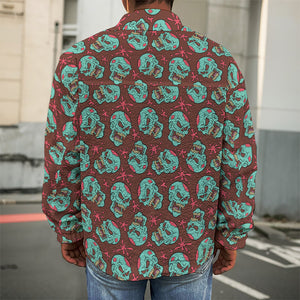 Bloody Zombie Pattern Print Men's Shirt Jacket