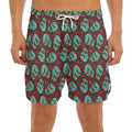 Bloody Zombie Pattern Print Men's Split Running Shorts