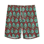 Bloody Zombie Pattern Print Men's Sports Shorts