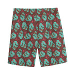 Bloody Zombie Pattern Print Men's Sports Shorts