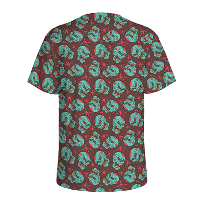 Bloody Zombie Pattern Print Men's Sports T-Shirt