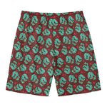 Bloody Zombie Pattern Print Men's Swim Trunks