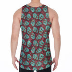 Bloody Zombie Pattern Print Men's Velvet Tank Top