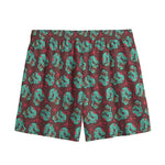 Bloody Zombie Pattern Print Mesh Shorts