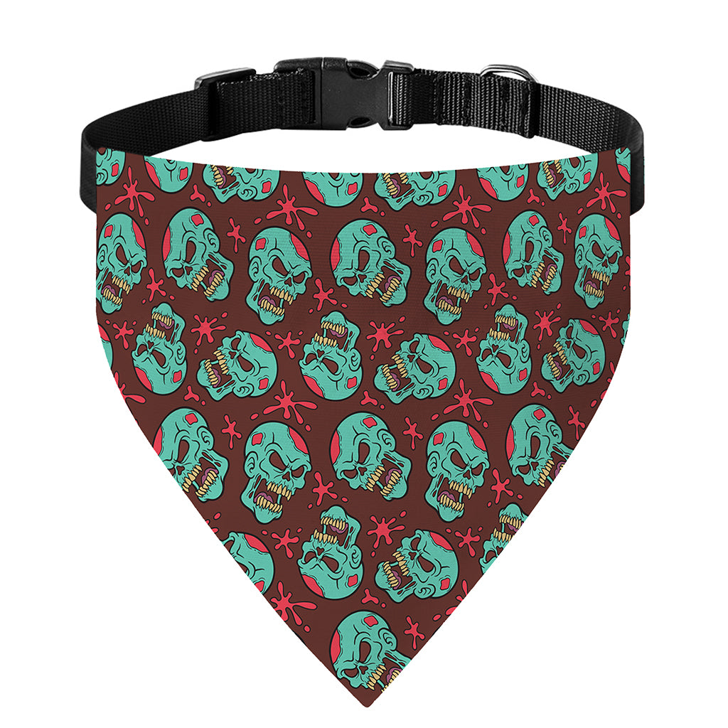 Bloody Zombie Pattern Print Over The Collar Dog Bandana