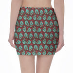 Bloody Zombie Pattern Print Pencil Mini Skirt