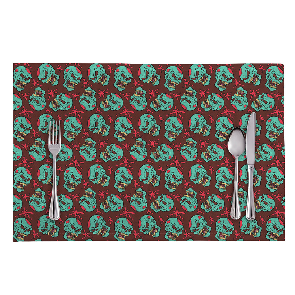 Bloody Zombie Pattern Print Placemat