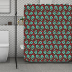 Bloody Zombie Pattern Print Polyester Shower Curtain