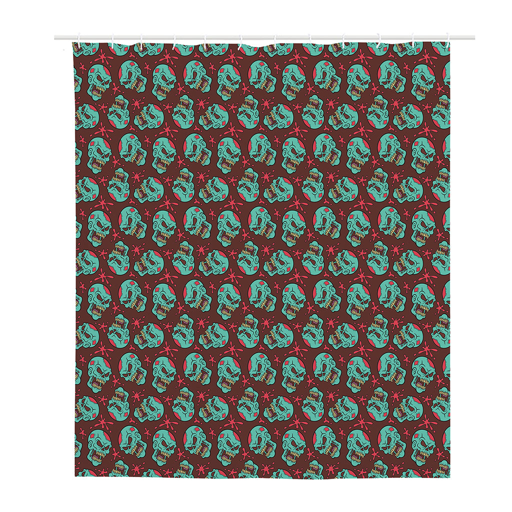 Bloody Zombie Pattern Print Polyester Shower Curtain