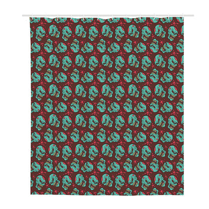 Bloody Zombie Pattern Print Polyester Shower Curtain