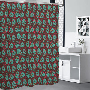 Bloody Zombie Pattern Print Premium Shower Curtain