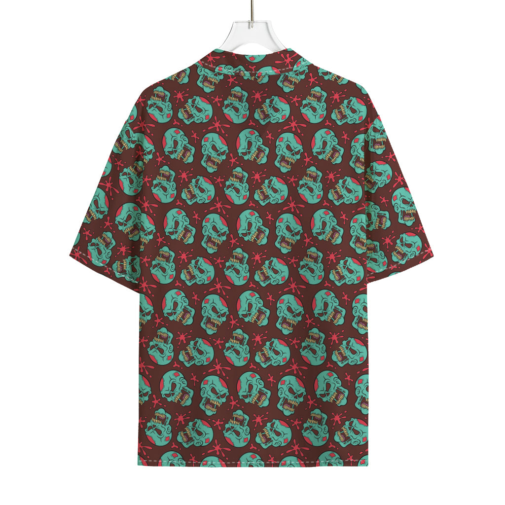 Bloody Zombie Pattern Print Rayon Hawaiian Shirt